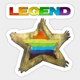 GOLDEN star LEGEND Sticker